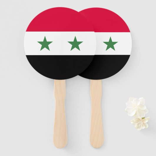 Syrien-Flagge Fächer (Vorne und Hinten)