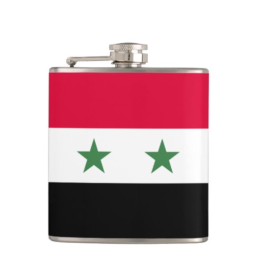 Syrien-Flagge Flachmann (Vorderseite)