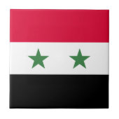 Syrien-Flagge Fliese (Vorderseite)