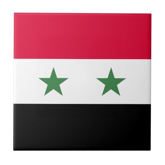Syrien-Flagge Fliese (Vorderseite)