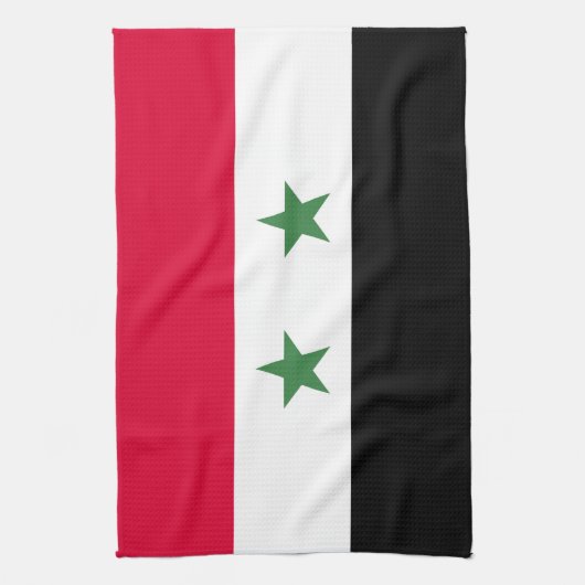 Syrien-Flagge Geschirrtuch (Vertikal)