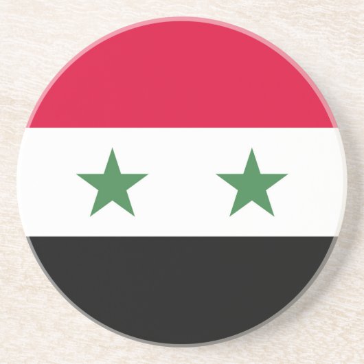 Syrien-Flagge Getränkeuntersetzer (Vorne)