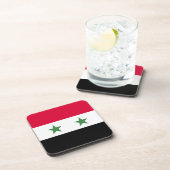 Syrien-Flagge Getränkeuntersetzer (Rechte Seite)