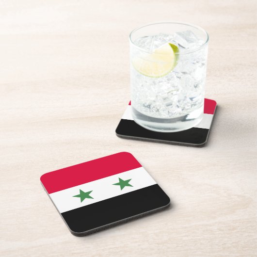 Syrien-Flagge Getränkeuntersetzer (Rechte Seite)