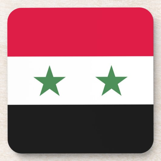 Syrien-Flagge Getränkeuntersetzer (Vorderseite)