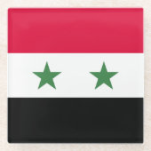 Syrien-Flagge Glasuntersetzer (Vorderseite)