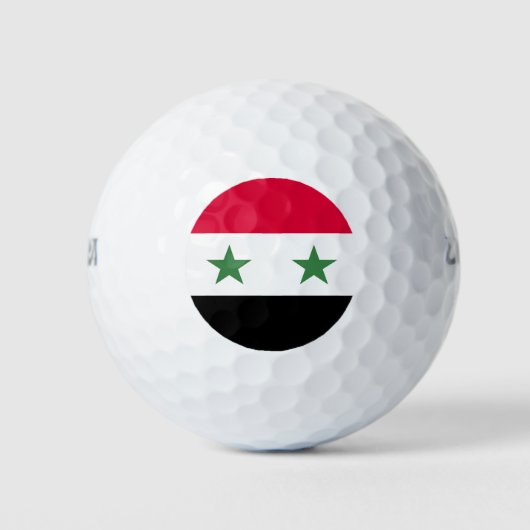 Syrien-Flagge Golfball (Vorderseite)