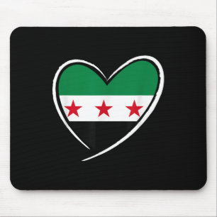 Syrien-Flagge Herz syrische Männer Frauen Kinder J Mousepad