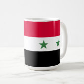 Syrien-Flagge Kaffeetasse (VorderseiteRechts)