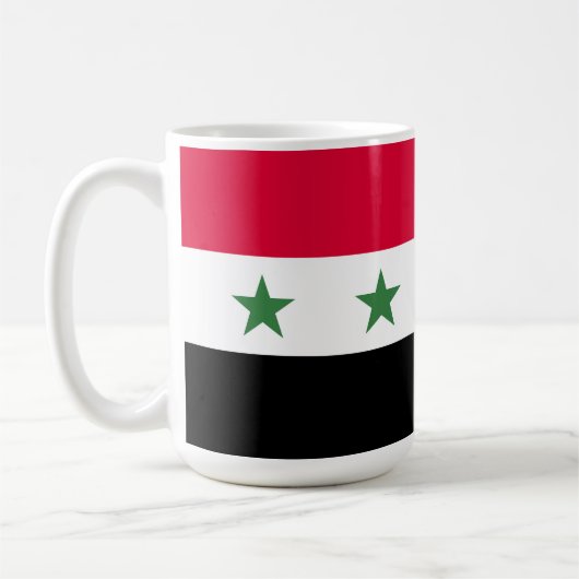 Syrien-Flagge Kaffeetasse (Links)