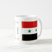 Syrien-Flagge + Karten-Tasse Kaffeetasse (VorderseiteRechts)