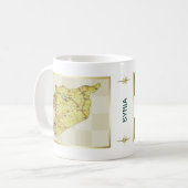 Syrien-Flagge + Karten-Tasse Kaffeetasse (Vorderseite Links)