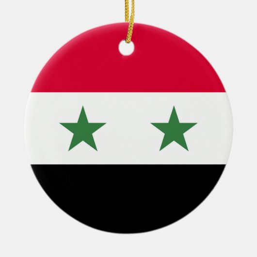 Syrien-Flagge Keramik Ornament (Vorne)