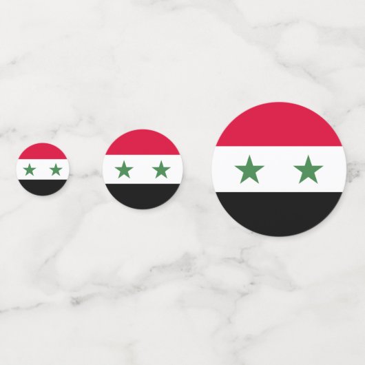 Syrien-Flagge Konfetti (Rückseiten)