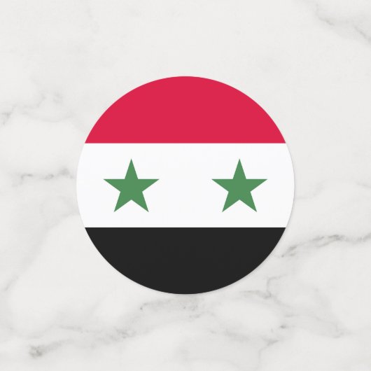 Syrien-Flagge Konfetti (Klein Vorderseite)