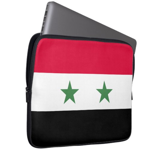 Syrien-Flagge Laptopschutzhülle (Vorne Rechts)