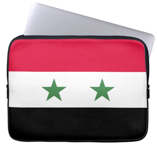 Syrien-Flagge Laptopschutzhülle (Vorderseite)