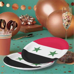 Syrien-Flagge Pappteller