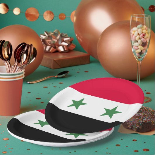 Syrien-Flagge Pappteller (Multi)