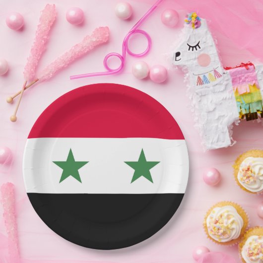 Syrien-Flagge Pappteller (Party)