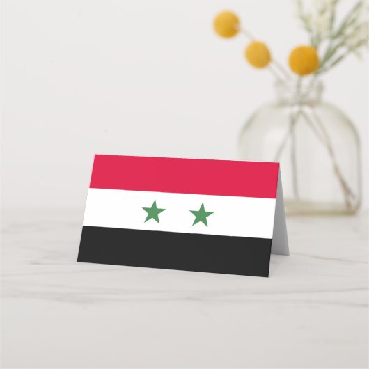 Syrien-Flagge Platzkarte (Vorderseite)