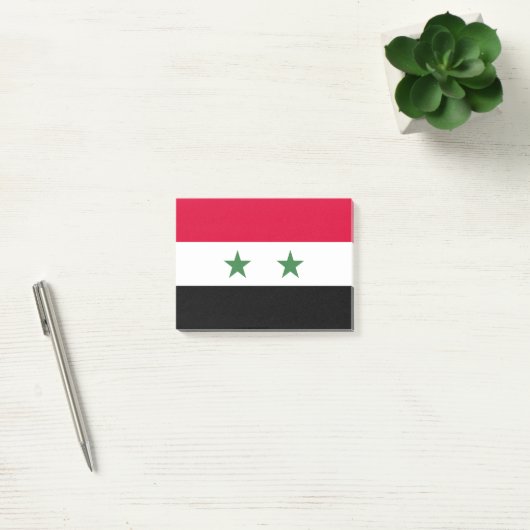 Syrien-Flagge Post-it Klebezettel (Büro)