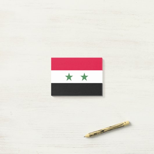Syrien-Flagge Post-it Klebezettel (Auf Schreibtisch)