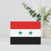 Syrien-Flagge Postkarte (Stehend Vorderseite)
