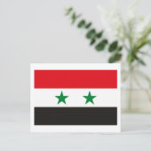 Syrien-Flagge Postkarte (Stehend Vorderseite)