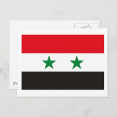 Syrien-Flagge Postkarte (Vorne/Hinten)