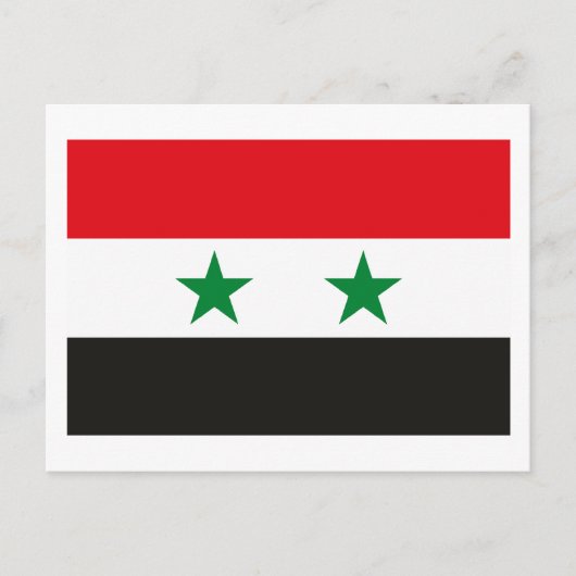 Syrien-Flagge Postkarte (Vorderseite)