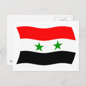 Syrien-Flagge Postkarte (Vorne/Hinten)
