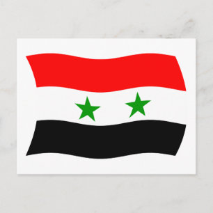 Syrien-Flagge Postkarte