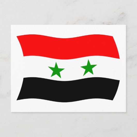 Syrien-Flagge Postkarte (Vorderseite)