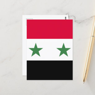 Syrien-Flagge Postkarte
