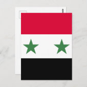 Syrien-Flagge Postkarte (Vorne/Hinten)