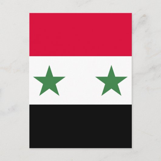 Syrien-Flagge Postkarte (Vorderseite)