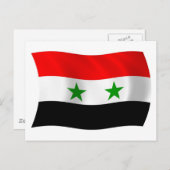 Syrien-Flagge Postkarte (Vorne/Hinten)