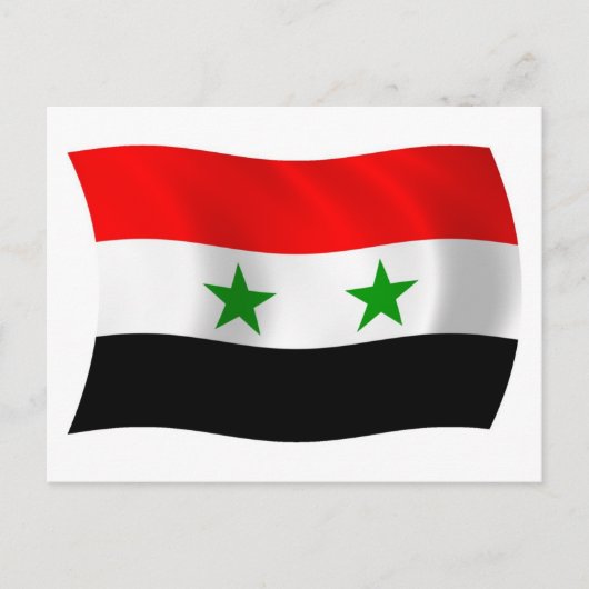 Syrien-Flagge Postkarte (Vorderseite)