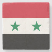 Syrien-Flagge Steinuntersetzer (Vorderseite)