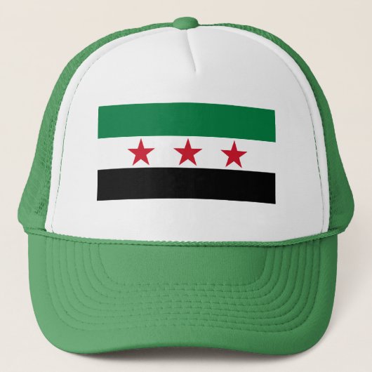 Syrien-Flagge Truckerkappe (Vorderseite)