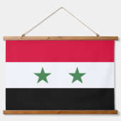 Syrien-Flagge Wandteppich Mit Holzrahmen (Vorderseite)