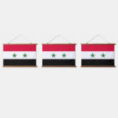 Syrien-Flagge Wandteppich Mit Holzrahmen (Dreifach)