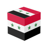 Syrien-Flagge Würfel (Vorderseite Schrägansicht)