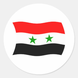 Syrien-Flaggen-Aufkleber Runder Aufkleber