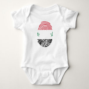 Syrien-Flaggen-Fingerabdruck Baby Strampler
