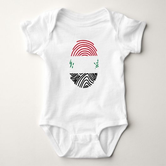 Syrien-Flaggen-Fingerabdruck Baby Strampler (Vorderseite)