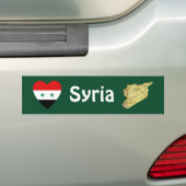 Syrien-Flaggen-Herz + Karten-Autoaufkleber Autoaufkleber (Auf Auto)
