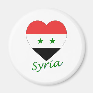 Syrien-Flaggen-Herz Magnet