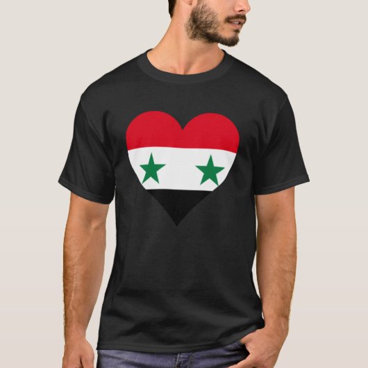 Syrien-Flaggen Herz Syrien gibt Liebe Syrien Pullo T-Shirt (Vorderseite)